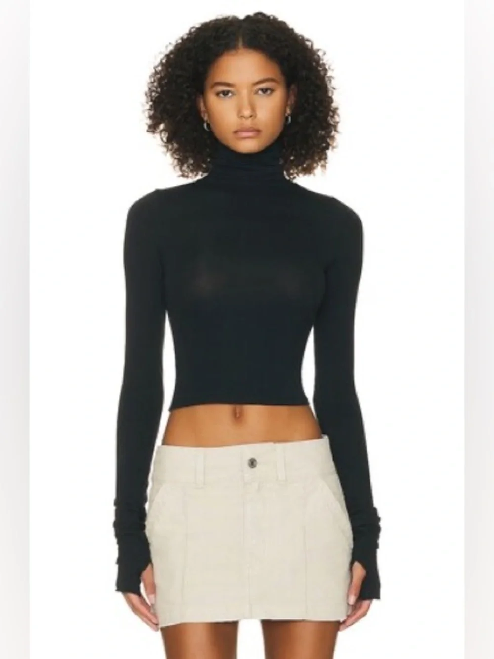 HELSA Long Sleeve Turtleneck in 2nd Skin Jersey